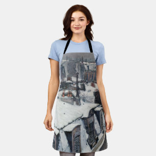 Gustave Caillebotte - Rooftops im Schnee Schürze