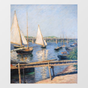 Gustave Caillebotte - Segelboote in Argenteuil Fensteraufkleber