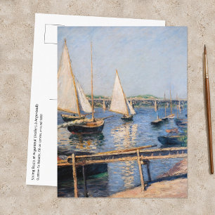Gustave Caillebotte - Segelboote in Argenteuil Postkarte