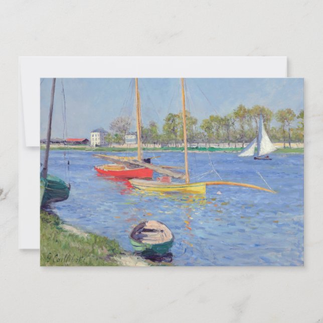 Gustave Caillebotte - Seine in Argenteuil Einladung (Vorderseite)