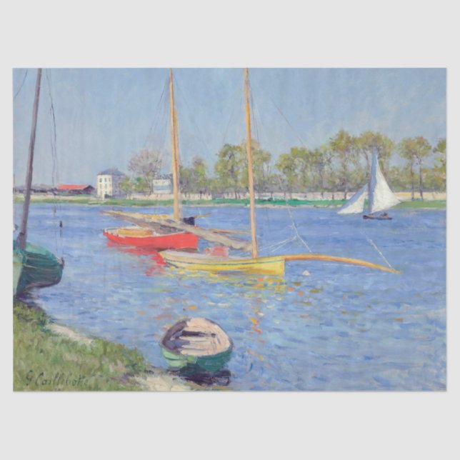 Gustave Caillebotte - Seine in Argenteuil Seidenpapier (Vorderseite)