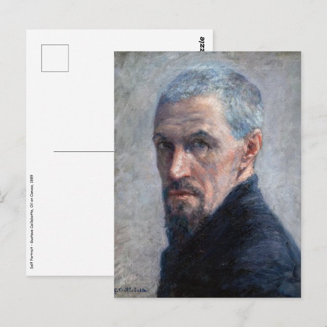 Gustave Caillebotte - Selbstportrait Postkarte (Vorne/Hinten)
