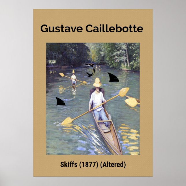 Gustave Caillebotte: Skiffs (1877) (geändert) Poster (Vorne)