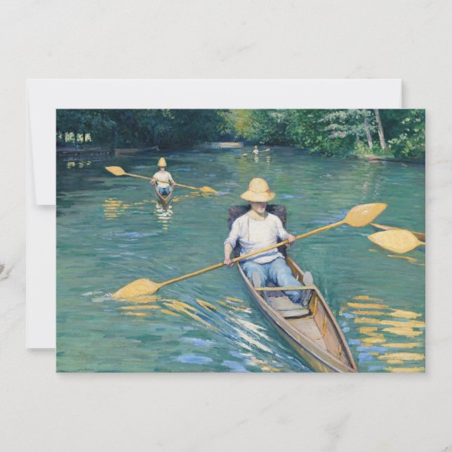 Gustave Caillebotte - Skiffs on Yerres Dankeskarte (Vorderseite)