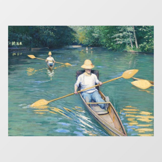 Gustave Caillebotte - Skiffs on Yerres Fensteraufkleber (Blatt)