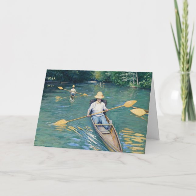 Gustave Caillebotte - Skiffs on Yerres Karte (Vorderseite)