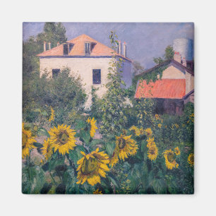 Gustave Caillebotte - Sonnenblumen, Garten Magnet