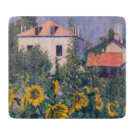 Gustave Caillebotte - Sonnenblumen, Garten Schneidebrett