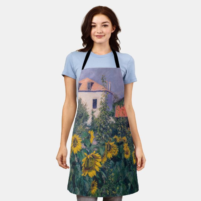 Gustave Caillebotte - Sonnenblumen, Garten Schürze (Getragen)