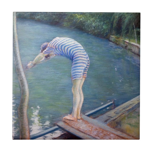 Gustave Caillebotte - The Bather / The Diver Fliese (Vorderseite)