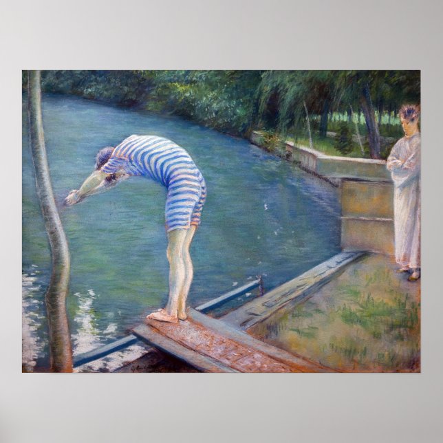 Gustave Caillebotte - The Bather / The Diver Poster (Vorne)