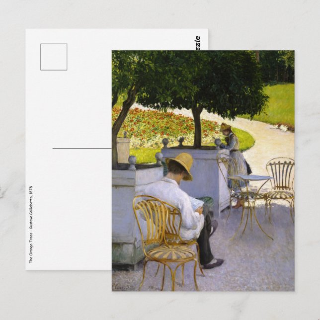 Gustave Caillebotte - The Orange Trees Postkarte (Vorne/Hinten)