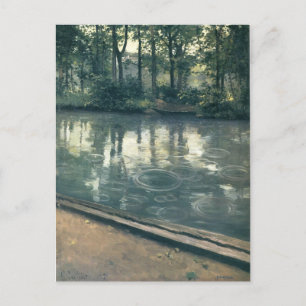 Gustave Caillebotte - The Yerres, Regen Postkarte