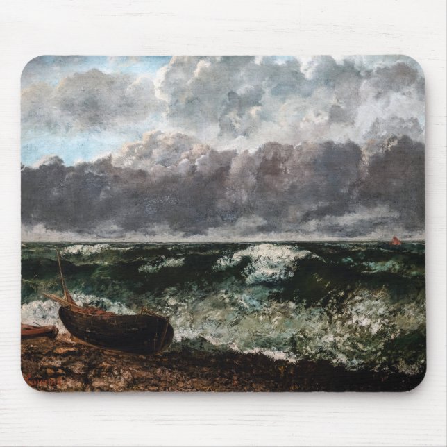 Gustave Courbet - Das Sturmmeer / die Welle Mousepad (Vorne)