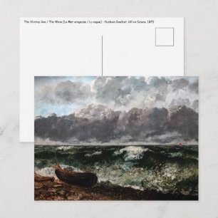 Gustave Courbet - Das Sturmmeer / die Welle Postkarte
