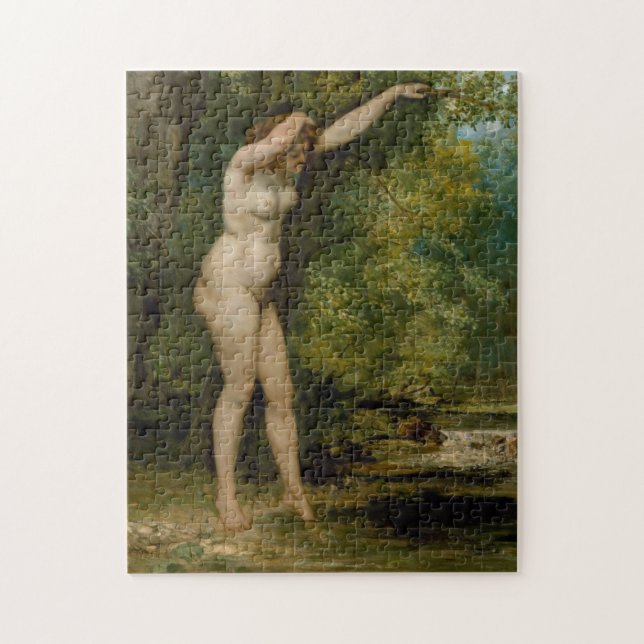 Gustave Courbet | der junge Badegast Puzzle (Vertikal)