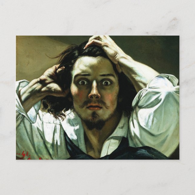 Gustave Courbet - Der verzweifelte Mann Postkarte (Vorderseite)