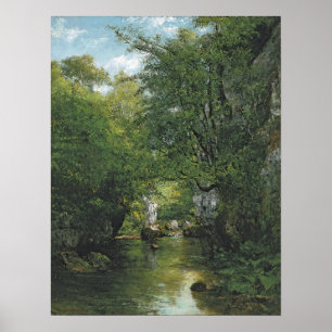Gustave Courbet - Die Bremer Bach 1866 Poster