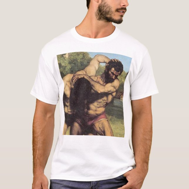 Gustave Courbet, die Ringkämpfer T-Shirt (Vorderseite)