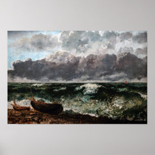 Gustave Courbet - Die stürmische See / Die Welle Poster