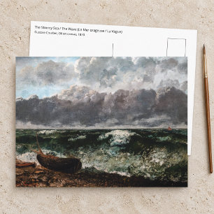 Gustave Courbet - Die stürmische See / Die Welle Postkarte