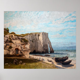 Gustave Courbet - Klippen bei Etretat nach dem Stu Poster