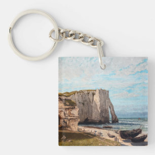 Gustave Courbet - Klippen bei Etretat nach dem Stu Schlüsselanhänger