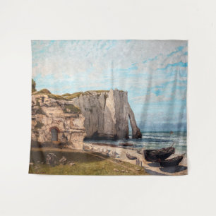 Gustave Courbet - Klippen bei Etretat nach dem Stu Wandteppich