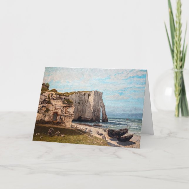 Gustave Courbet - Klippen bei Etretat nach Sturm Karte (Vorderseite)