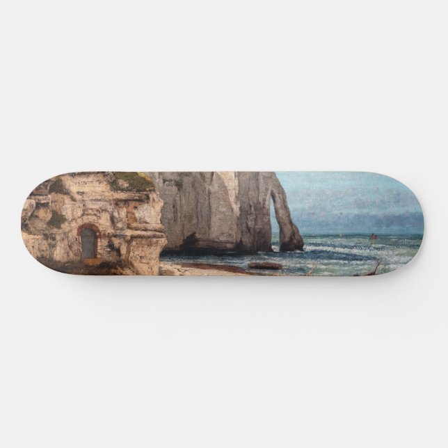 Gustave Courbet - Klippen bei Etretat nach Sturm Skateboard (Horizontal)