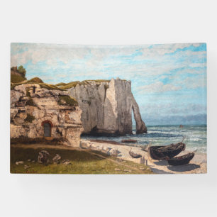 Gustave Courbet - Klippen von Etretat nach dem Stu Banner
