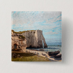 Gustave Courbet - Klippen von Etretat nach dem Stu Button