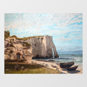 Gustave Courbet - Klippen von Etretat nach dem Stu Fensteraufkleber