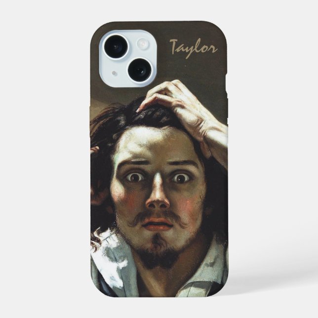 Gustave Courbet Le Désespéré – Anpassbar iPhone 15 Hülle (Rückseite)