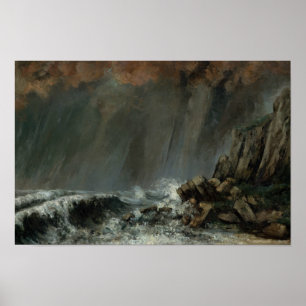Gustave Courbet - Marine: Der Wasserspout Poster