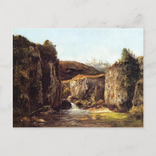 Gustave Courbet - Quelle unter den Steinen des Dou Postkarte
