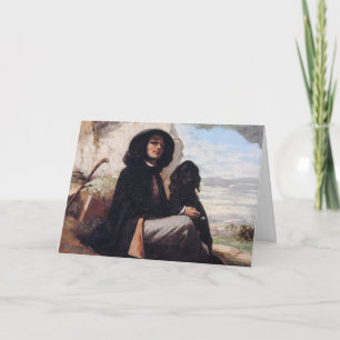 Gustave Courbet - Selbstportrait mit einem schwarz Karte