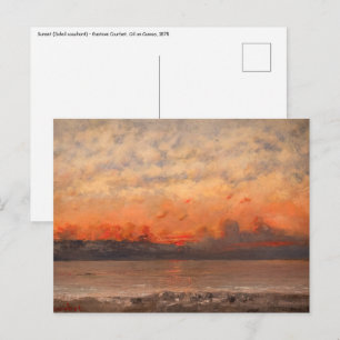 Gustave Courbet - Sonnenuntergang Postkarte