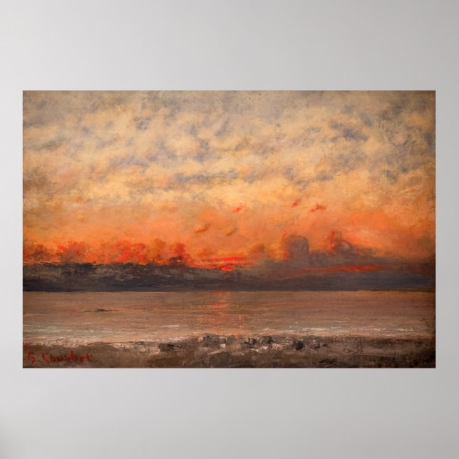 Gustave Courbet - Sunset Poster (Vorne)