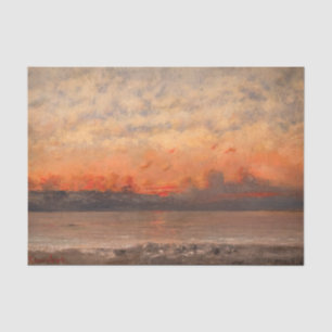 Gustave Courbet - Sunset Seidenpapier