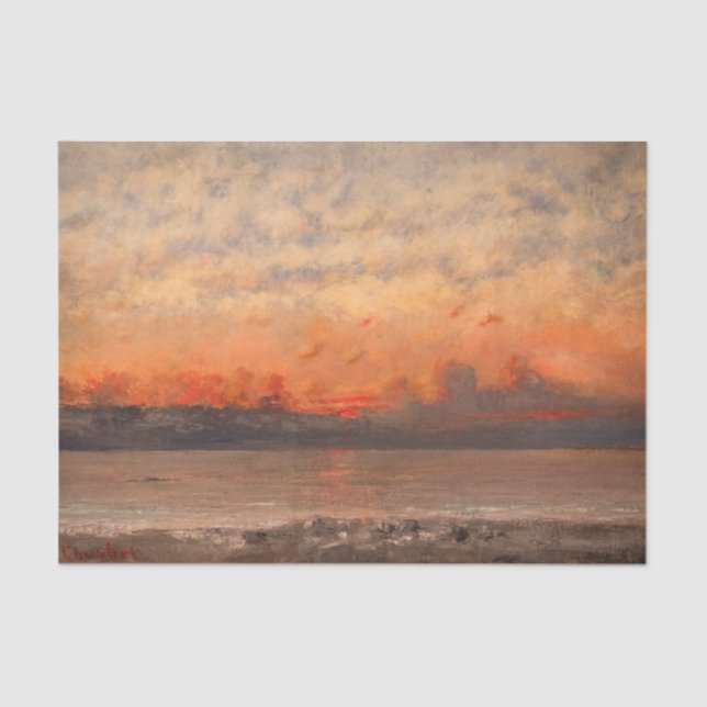 Gustave Courbet - Sunset Seidenpapier (Vorderseite)