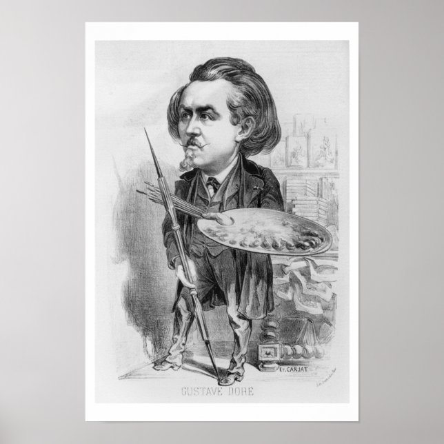 Gustave Dore (1832-83), Karikatur von 'Le Boulev Poster (Vorne)