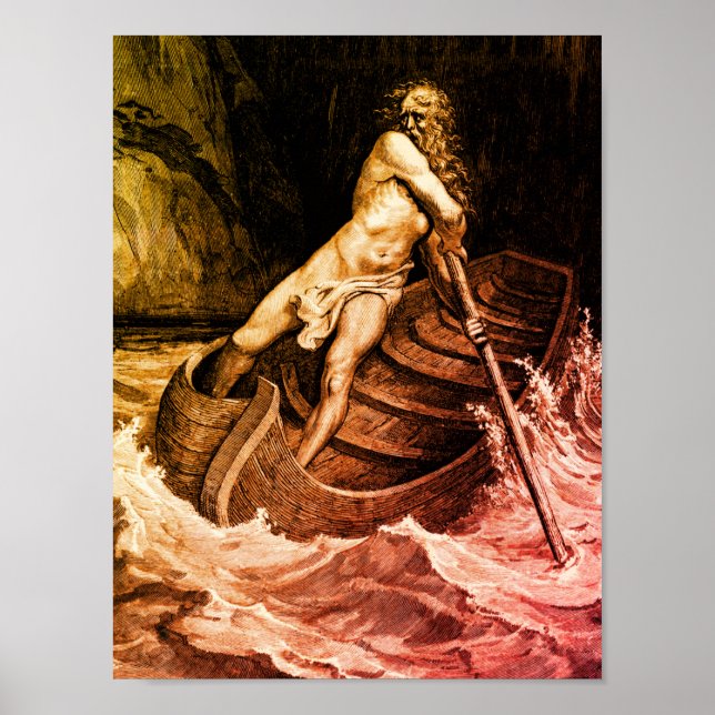 Gustave Doré - Caron Rowing/Dante's Inferno Poster (Vorne)