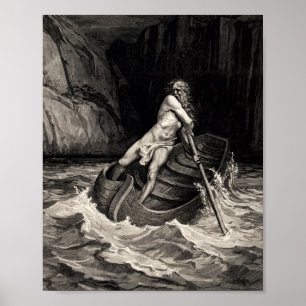 Gustave Doré - Caron Rowing/Dante's Inferno Poster