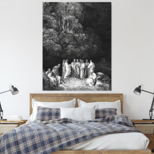 Gustave Doré - Dante trifft die großen antiken Dic Leinwanddruck