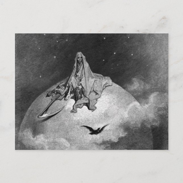 Gustave Dore - Der Rabe Postkarte (Vorderseite)