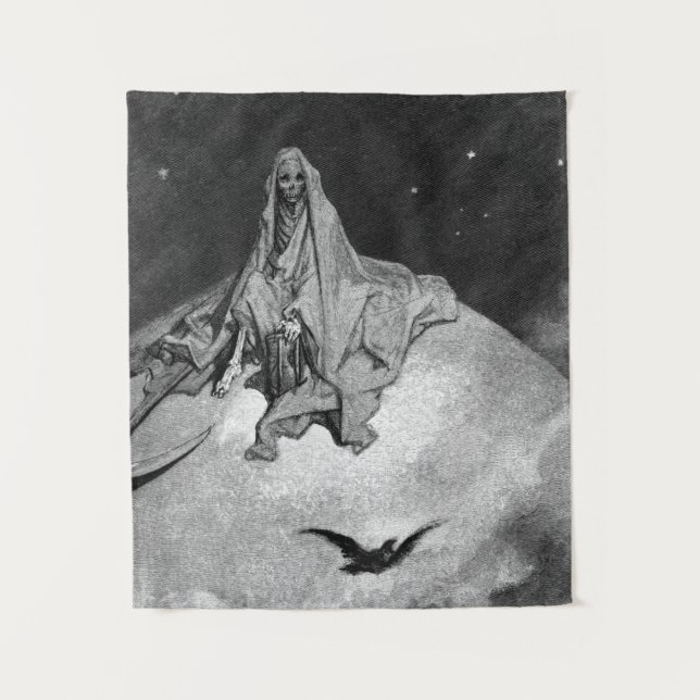Gustave Dore - Der Rabe Wandteppich (Vorderseite)