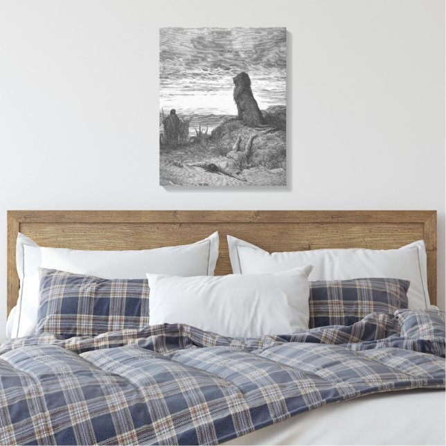 Gustave Doré - Der ungehorsame Prophet wird von Leinwanddruck (Insitu (Schlafzimmer))