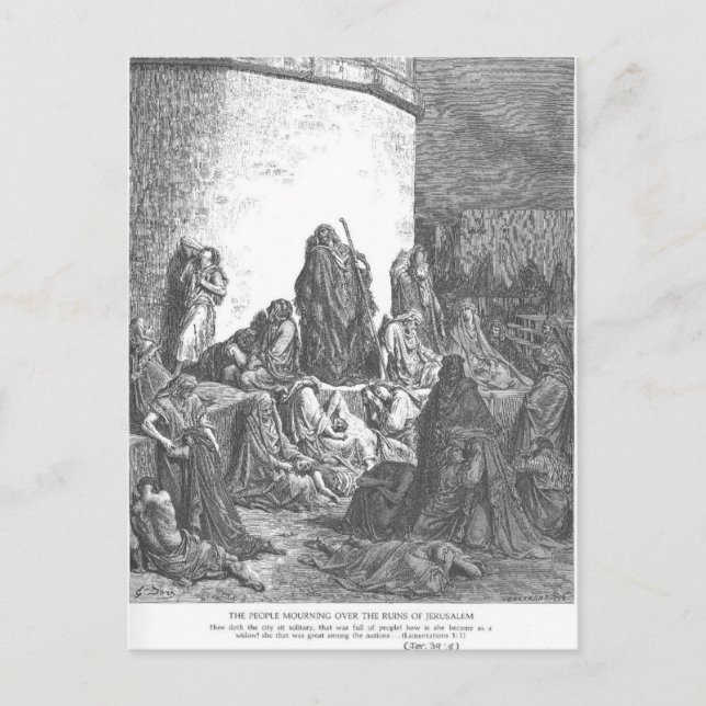 Gustave Dore: Die Menschen trauern Postkarte (Vorderseite)