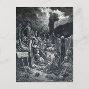 Gustave Dore: Die Vision des Tales der trockenen K Postkarte